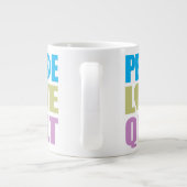 Frieden Liebe Jumbo-Tasse (Rückseite)
