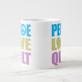 Frieden Liebe Jumbo-Tasse (Vorderseite)