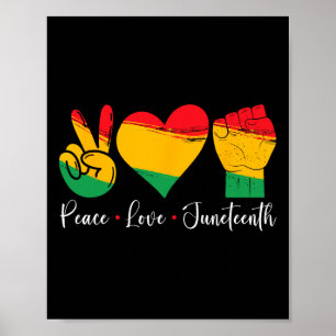 Frieden Liebe Juneteenth 1865 Schwarzer Stolz Männ Poster