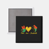 Frieden Liebe Juneteenth Schwarzer Stolz Freiheit Magnet (Vorderseite/Rückseite)