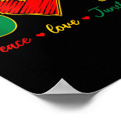 Frieden Liebe Juneteenth schwarzer Stolz Freiheit Poster (Ecke)