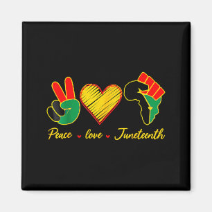 Frieden Liebe Juneteenth-Stolz schwarzes Mädchen s Magnet