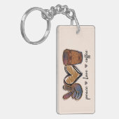 Frieden - Liebe - Kaffee Schlüsselanhänger (Vorderseite links)