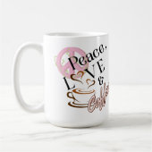 "Frieden, Liebe & Kaffee" Tasse (Links)