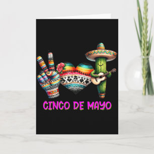 Frieden Liebe Kaktus Cinco de Mayo Karte