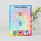 Frieden, Liebe, Kampfkunst Einladung (Stehend Vorderseite)