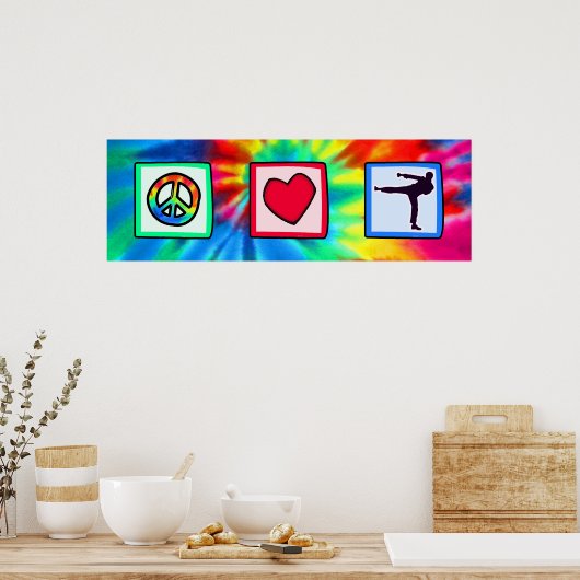 Frieden, Liebe, Kampfkunst Poster (Küche)