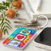 Frieden, Liebe, Kängurus Schlüsselanhänger (Vorderseite rechts)