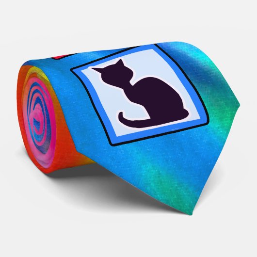 Frieden, Liebe, Katzen Krawatte (Gerollt)