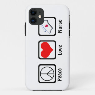 Frieden, Liebe, Krankenschwester-Symbole Case-Mate iPhone Hülle