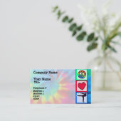 Frieden, Liebe, Kriegskünste Visitenkarte (Stehend Vorderseite)