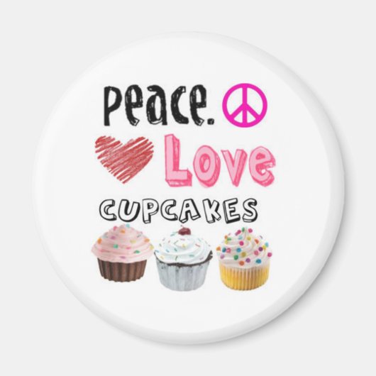 Frieden. Liebe. Kuchen. Magnet (Vorne)
