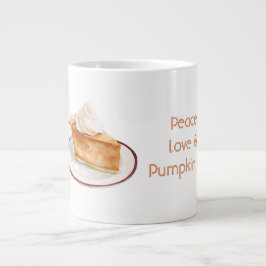 Frieden Liebe & Kürbiskuchen Jumbo-Tasse