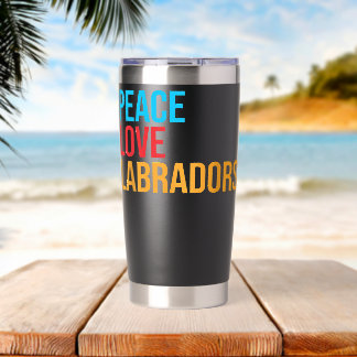 Frieden Liebe Labrador Thermobecher