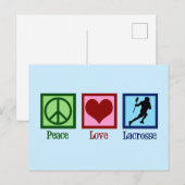 Frieden Liebe Lacrosse Postkarte (Vorne/Hinten)