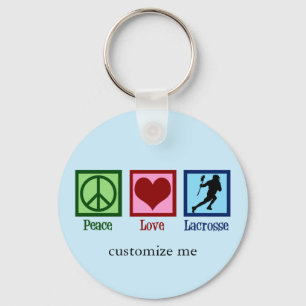 Frieden Liebe Lacrosse Schlüsselanhänger