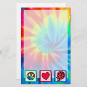 Frieden, Liebe, Ladybugs Briefpapier (Vorne/Hinten)