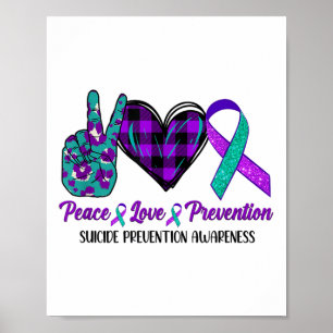 Frieden Liebe Leben Suizidbewusstsein Damen Semi C Poster