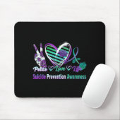 Frieden Liebe Lebensbewusstsein Damen Semikolon Ge Mousepad (Mit Mouse)