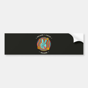 Frieden Liebe Lehre Vintage Retro 70er Hippie Autoaufkleber
