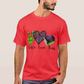 Frieden Liebe Lesen Familie T-Shirt