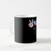 Frieden Liebe Leute Kaffeetasse (Vorderseite Links)