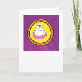 Frieden. Liebe. Licht. Freude. Lola. Feiertagskarte