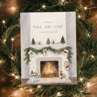 Frieden, Liebe & Licht | Weihnachts-Kamin-Foto