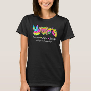 Frieden Liebe Lungen Tie Dye Atmungstherapeut Lebe T-Shirt