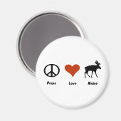 Frieden Liebe Maine Magnet (Vorderseite/Rückseite)