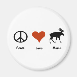 Frieden Liebe Maine Magnet