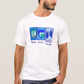 Frieden, Liebe, Massage-Therapie-Geschenke T-Shirt (Vorderseite)