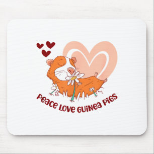 Frieden Liebe Meerschweinchen Lustiger Spruch Für  Mousepad