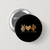 Frieden Liebe Melanin Gebildet Afro Droge Afrikani Button (Vorne & Hinten)