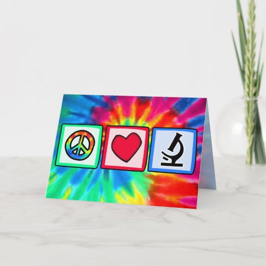 Frieden, Liebe, Mikroskope Karte (Vorderseite)