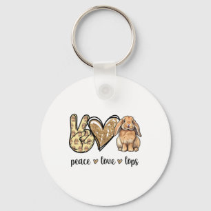 Frieden Liebe Mini Holland Lop Hase Kaninchenliebh Schlüsselanhänger