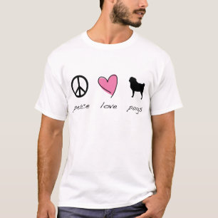 Frieden + Liebe + Möpse T-Shirt