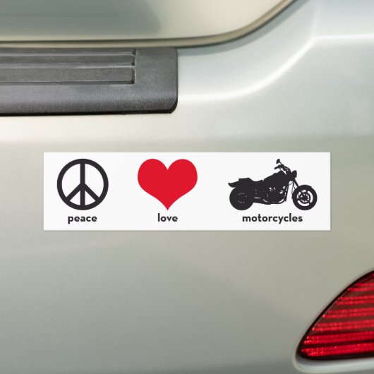 Frieden • Liebe • Motorräder Autoaufkleber (Auf Auto)