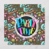 Frieden, Liebe, Musik Einladung (Vorne/Hinten)