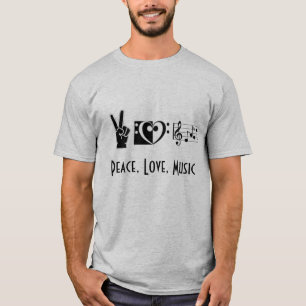 Frieden, Liebe, Musik-T - Shirt