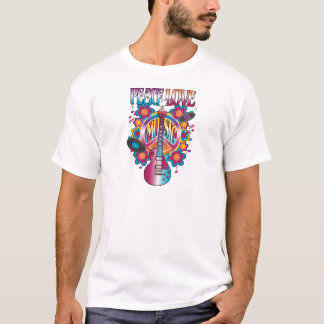 Frieden-Liebe-Musik T-Shirt