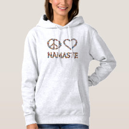 Frieden Liebe Namaste Schmetterlinge - Farbige Gra Hoodie