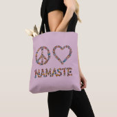 Frieden Liebe Namaste Schmetterlinge - Pink Grafik Tasche (Von Nahem)