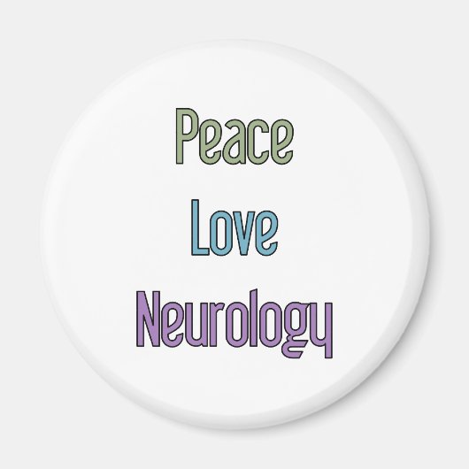 Frieden, Liebe, Neurologie Magnet (Vorne)