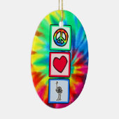 Frieden, Liebe, Ostriches Keramikornament (Rechts)