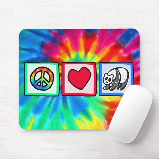 Frieden, Liebe, Pandas Mousepad (Mit Mouse)