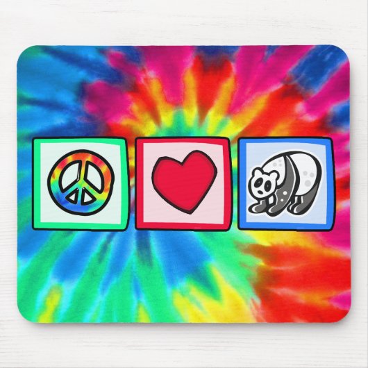 Frieden, Liebe, Pandas Mousepad (Vorne)