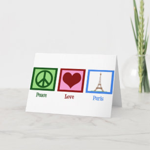 Frieden Liebe Paris Karte
