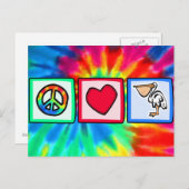 Frieden, Liebe, Pelikane Postkarte (Vorne/Hinten)