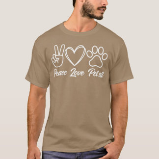 Frieden Liebe Pet Sit Junge T-Shirt